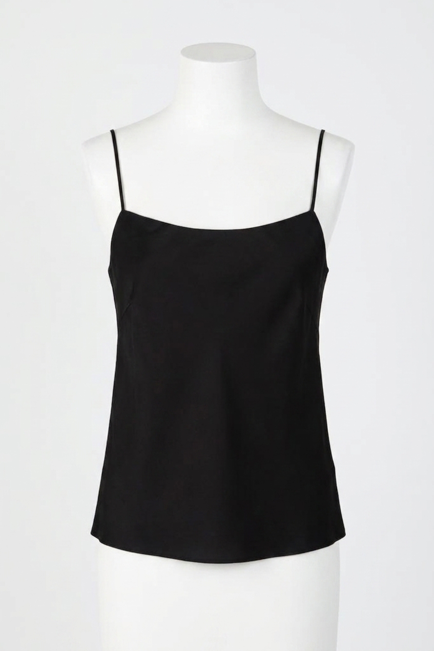 NEW DEREK LAM 10 CROSBY becca spaghetti strap tank in black